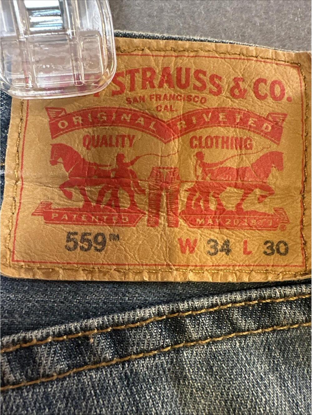 Levi's Men's 559 Slim Fit Jeans Light Wash Denim 100%Cotton Size- 34x30